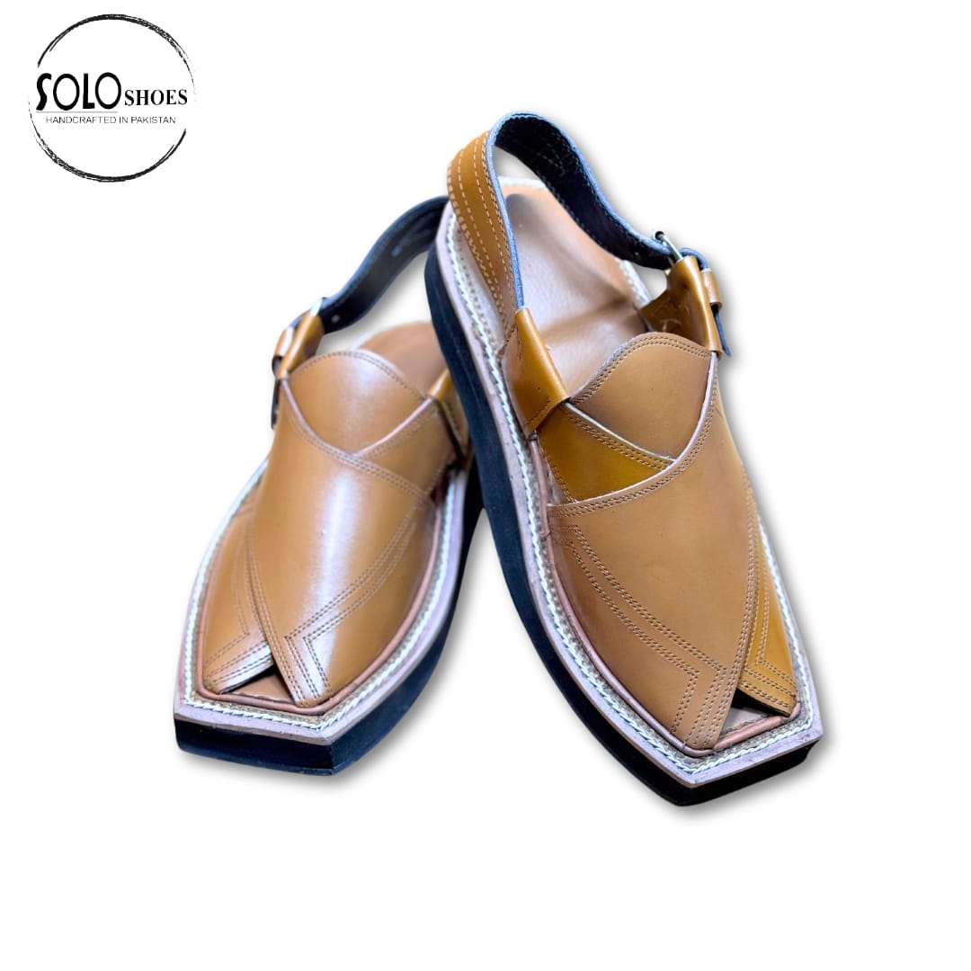 Kaptaan Chappal For Men in Mustard-000109