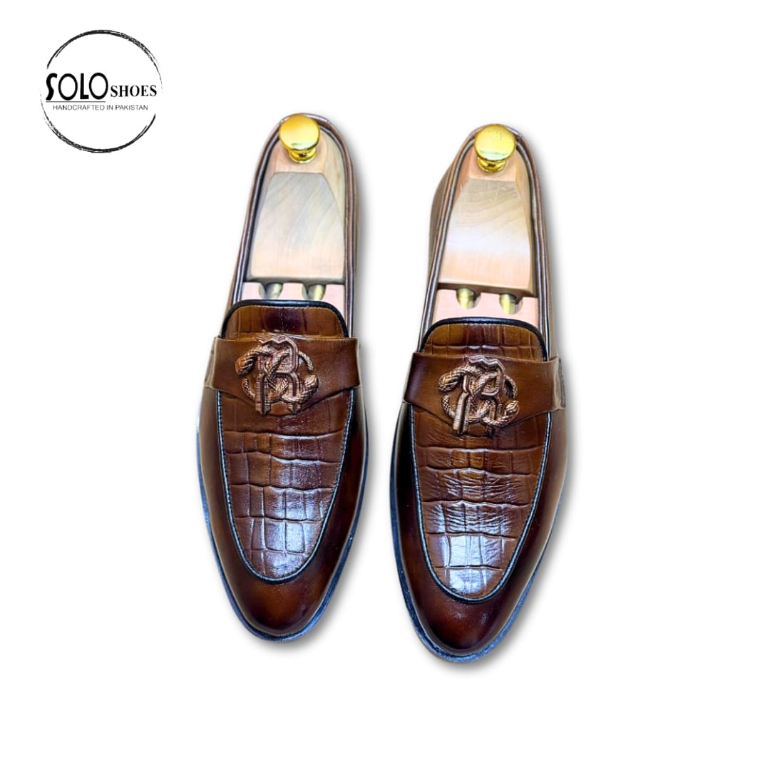 The Brick Textured Royal Formal Loafers-000130