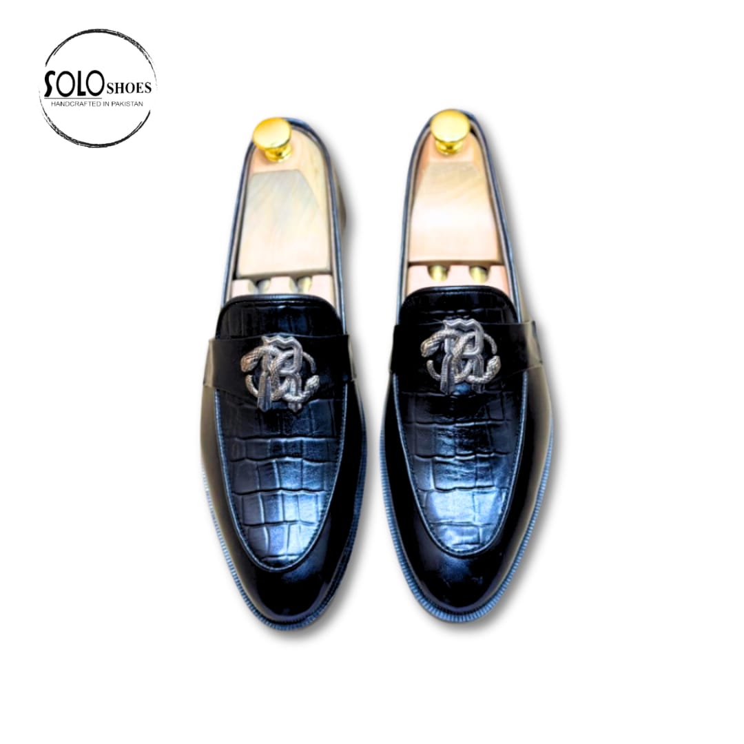 Royal Black Formal Loafers-000129