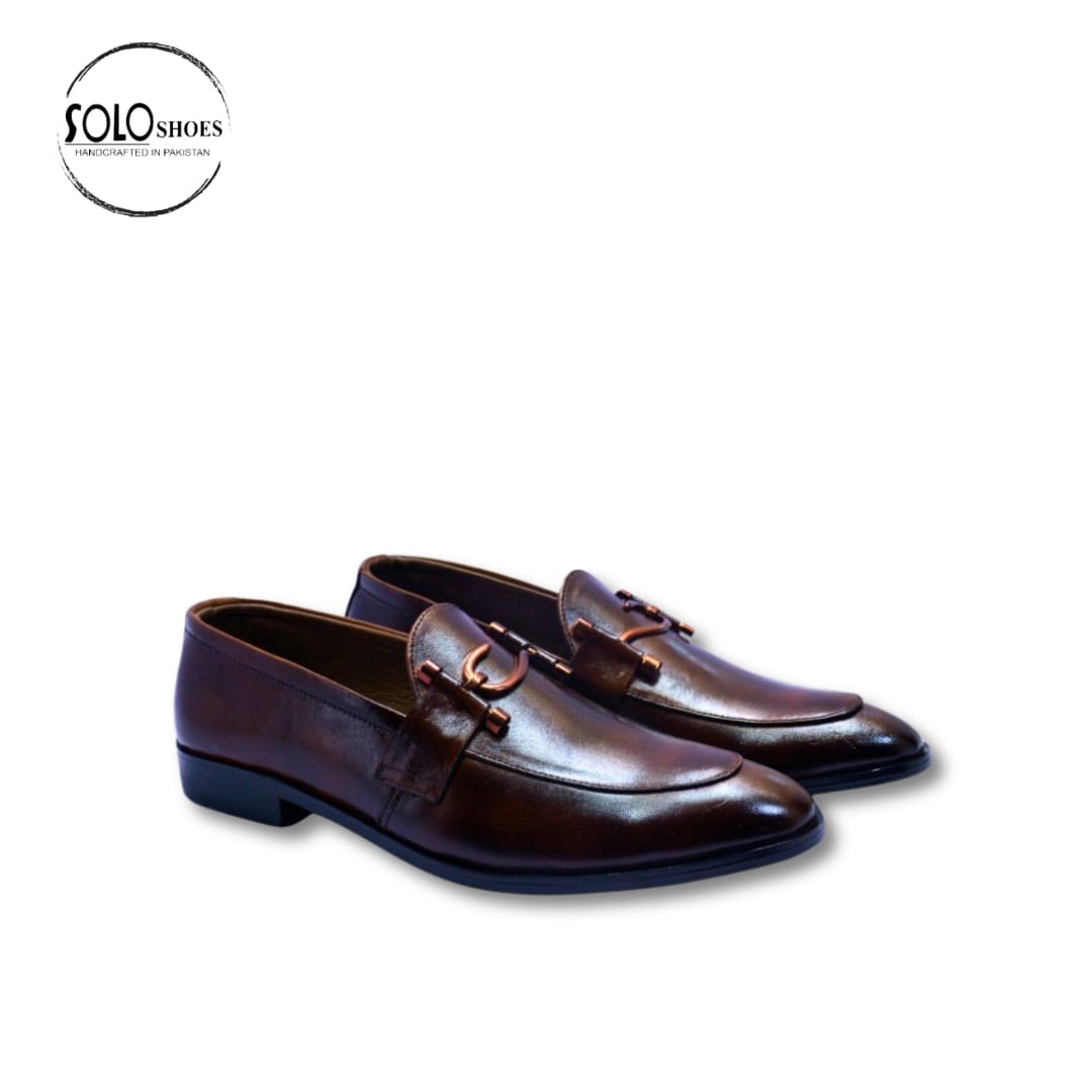 Classic Brown Two Tone Penny Loafers-000131