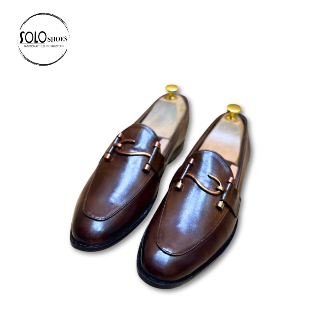 Classic Brown Two Tone Penny Loafers-000131