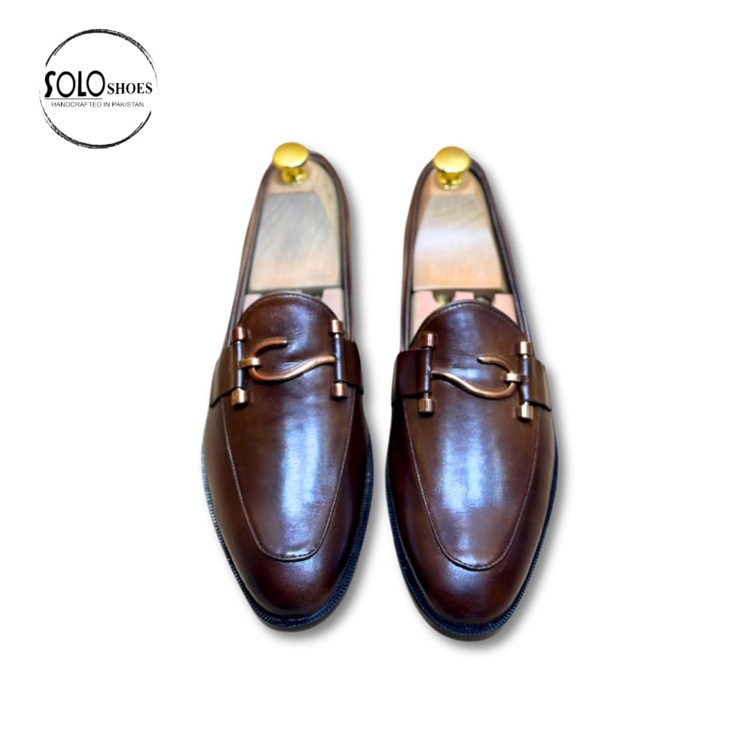 Classic Brown Two Tone Penny Loafers-000131