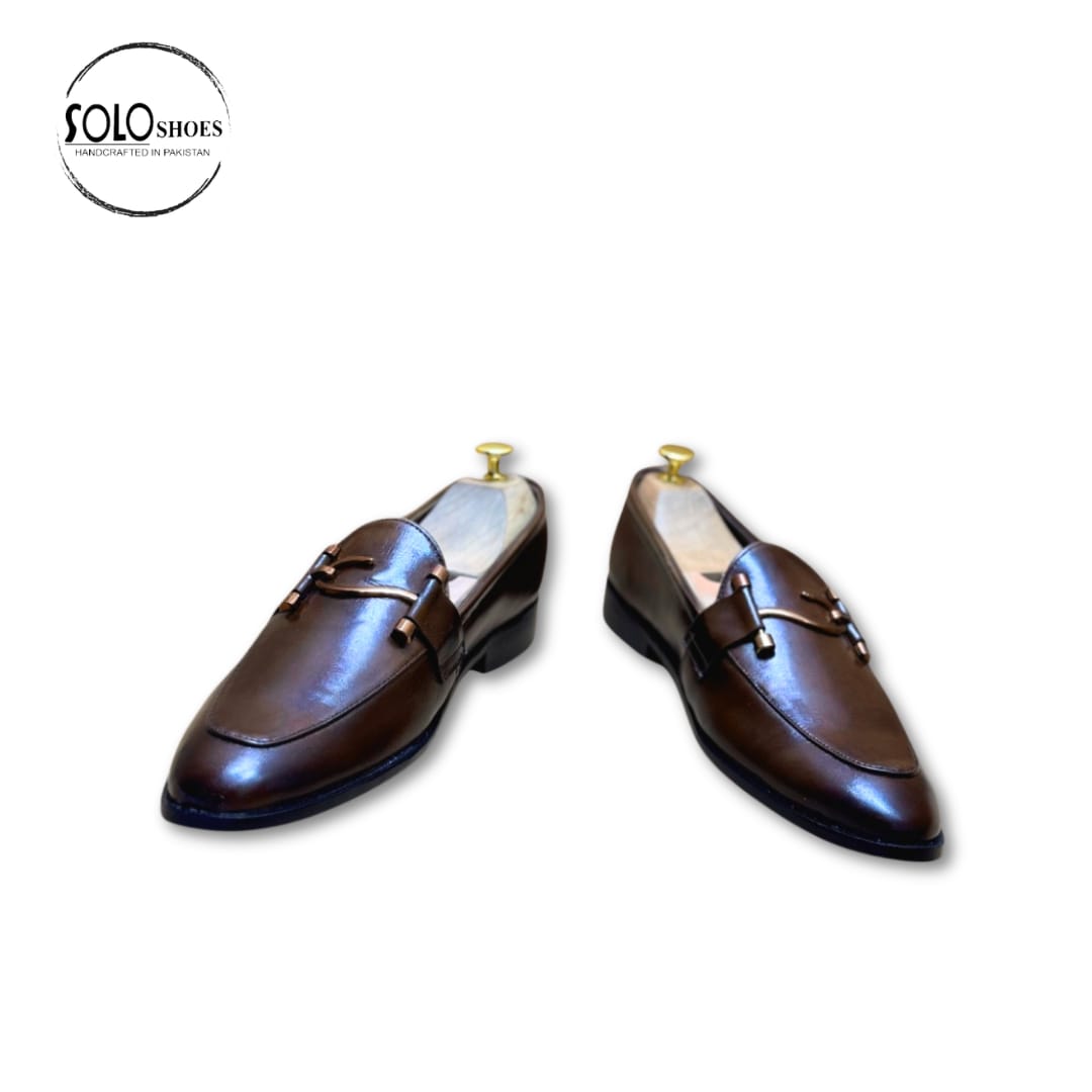 Classic Brown Two Tone Penny Loafers-000131