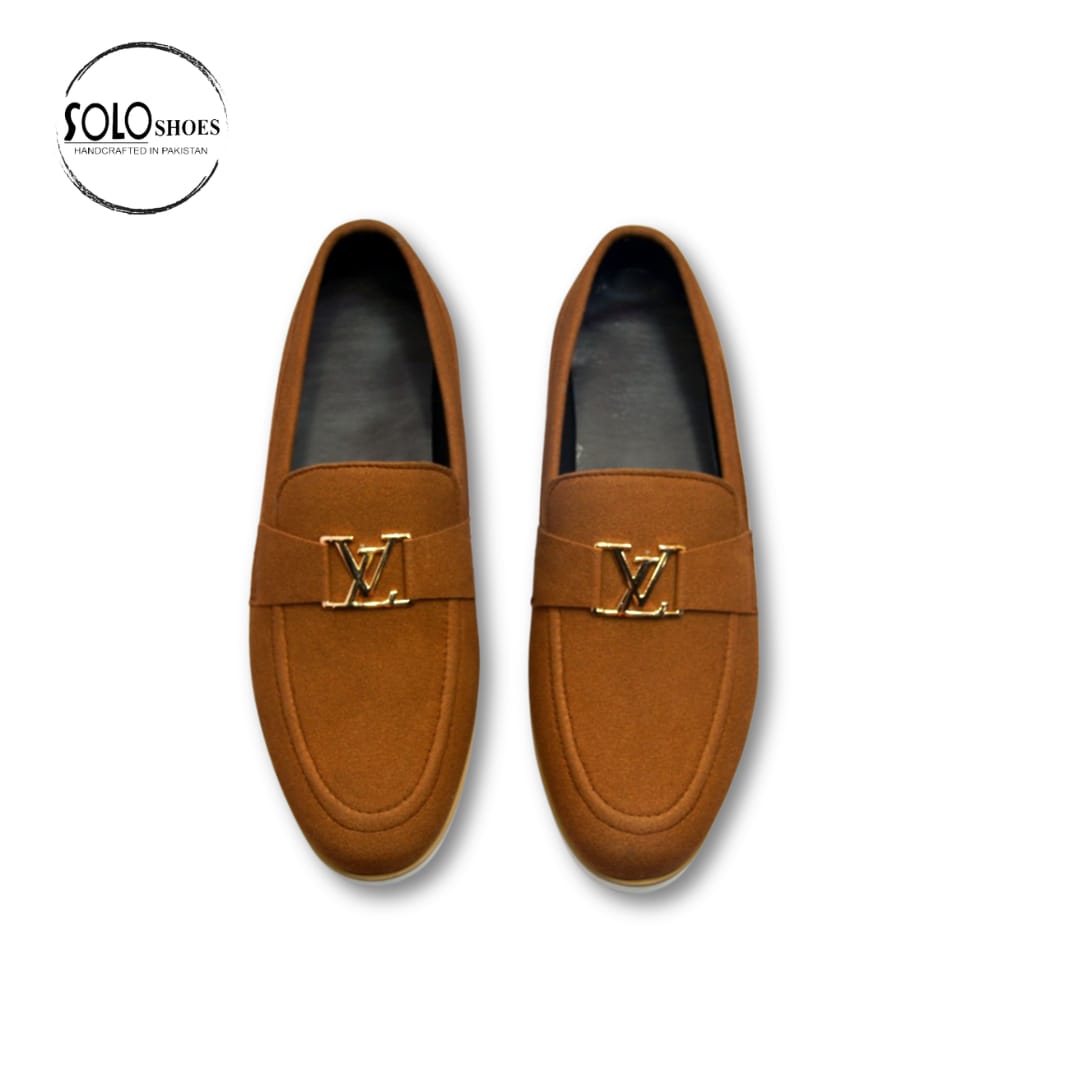 Men's Mustard Suede Leather Loafer-000134